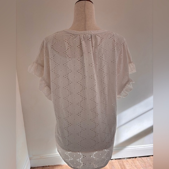 Ruby Rd Medium Embroidered Eyelet Blouse - Picture 7 of 7